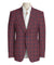 Navy Check on Crimson Red Jacket
