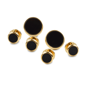 Onyx Cufflinks & Stud Set | The Tuxedo Royale