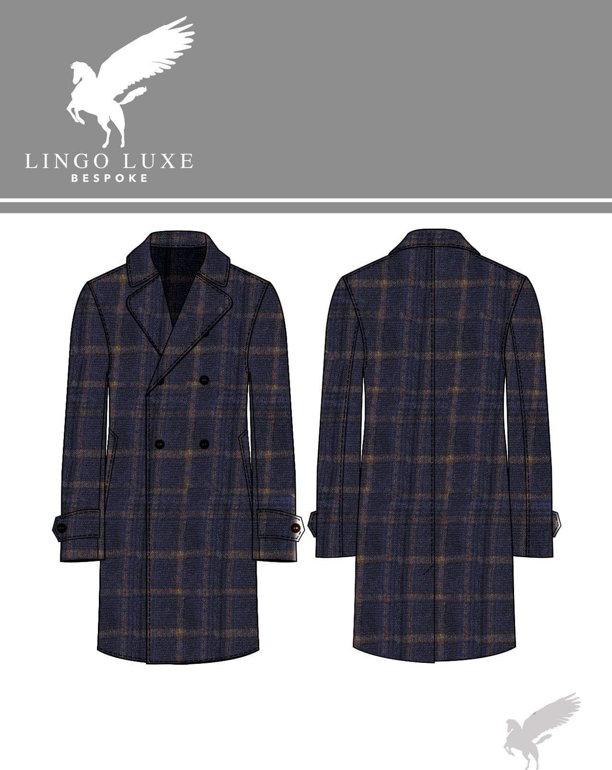Outerwear | Lingo Luxe The Stately Overcoat | Bluey-Lingo Luxe Bespoke