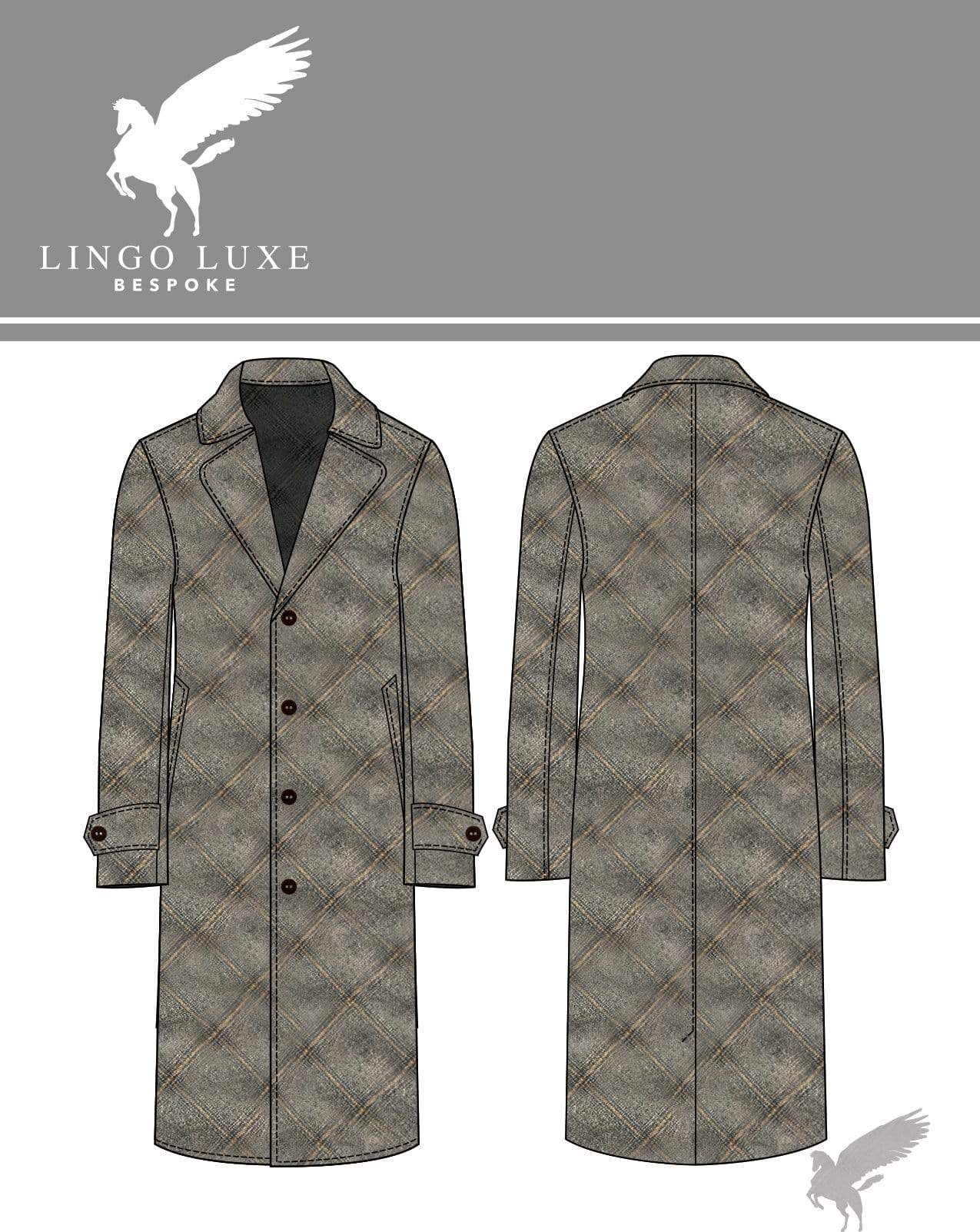 Outerwear | Lingo Luxe The Stately Overcoat | Grey Goldenpane-Lingo Luxe Bespoke