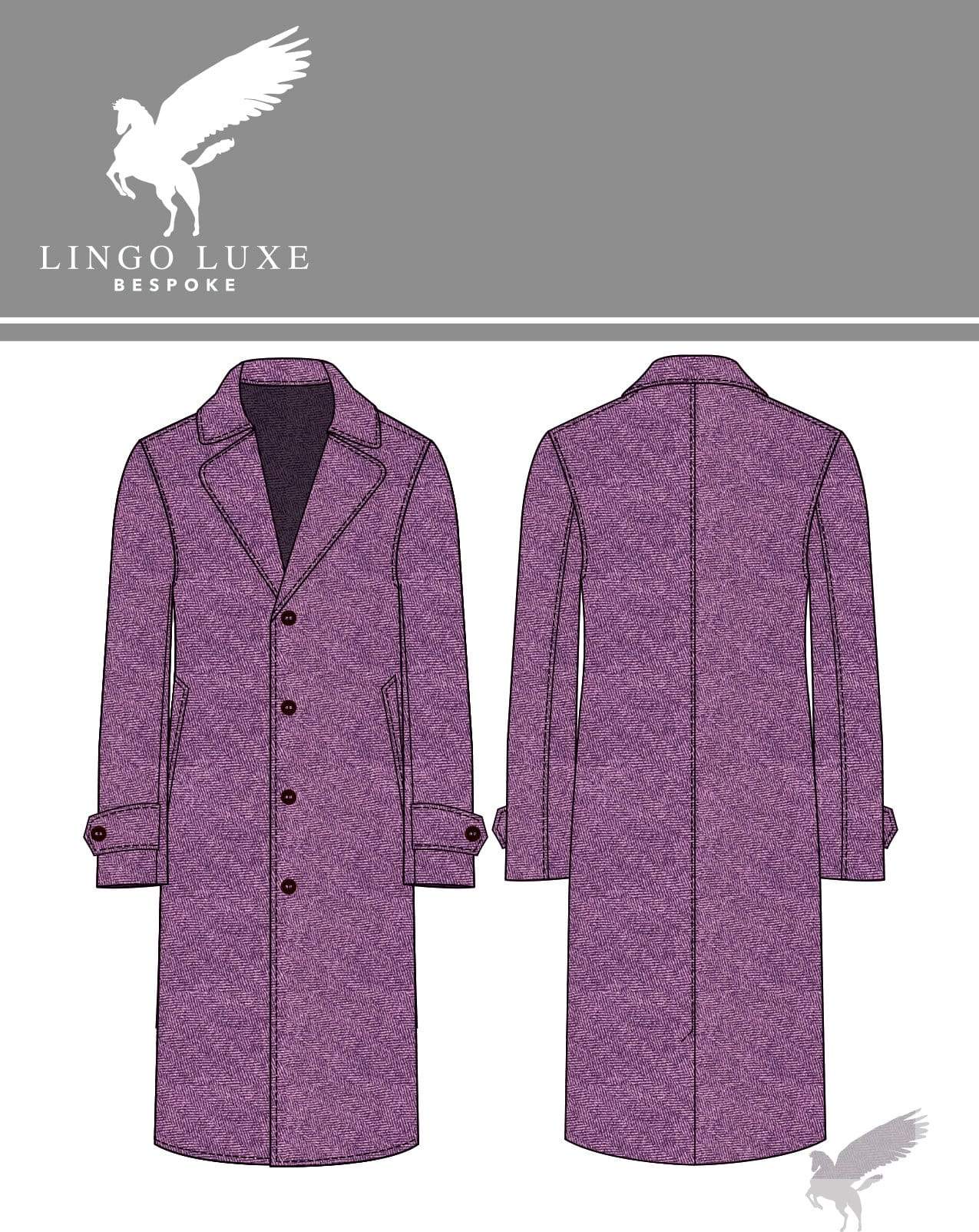 Outerwear | Lingo Luxe The Stately Overcoat | Mauve Herring-Lingo Luxe Bespoke