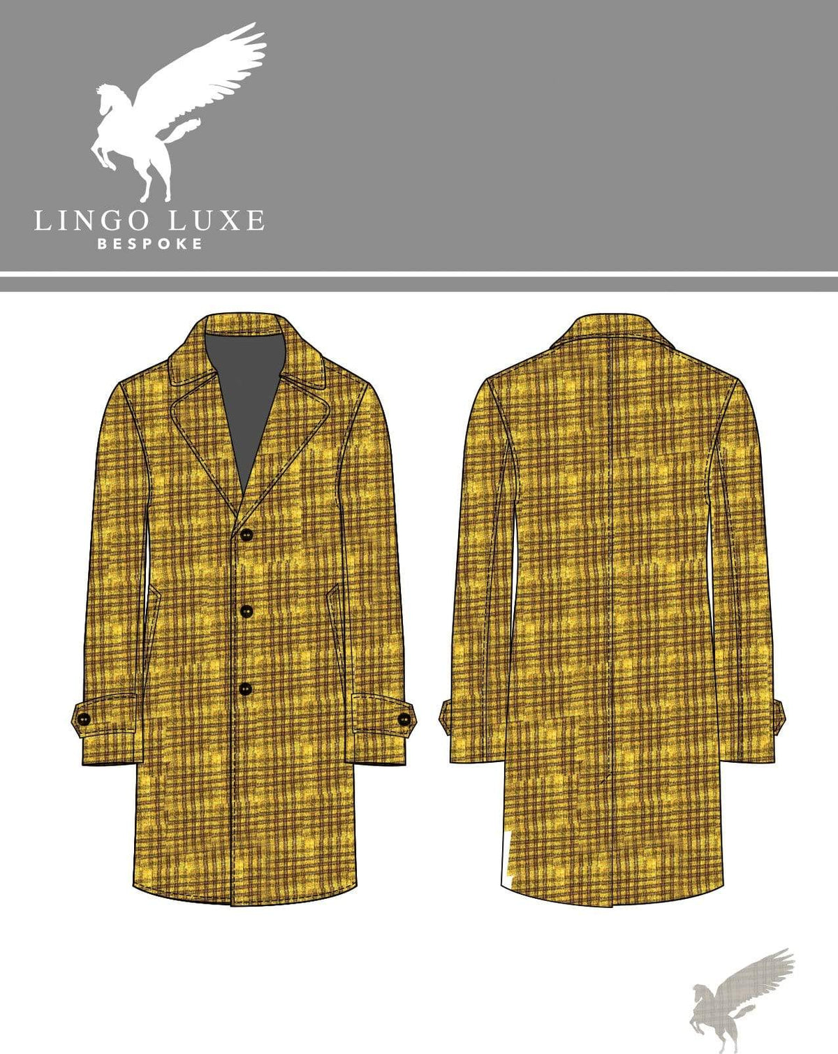 Outerwear | Lingo Luxe The Stately Overcoat | Mustard Links-Lingo Luxe Bespoke