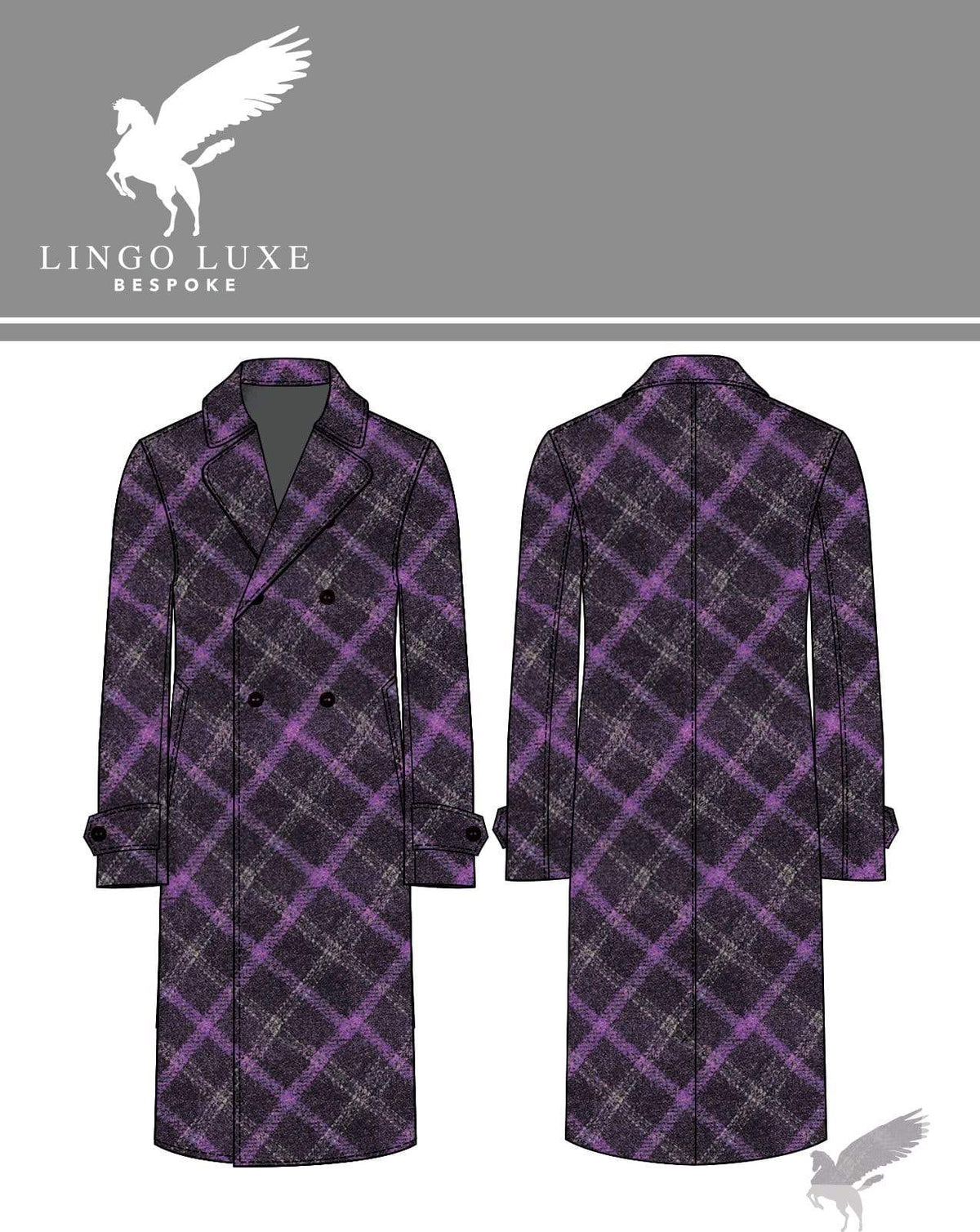 Outerwear | Lingo Luxe The Stately Overcoat | Purple Mood-Lingo Luxe Bespoke