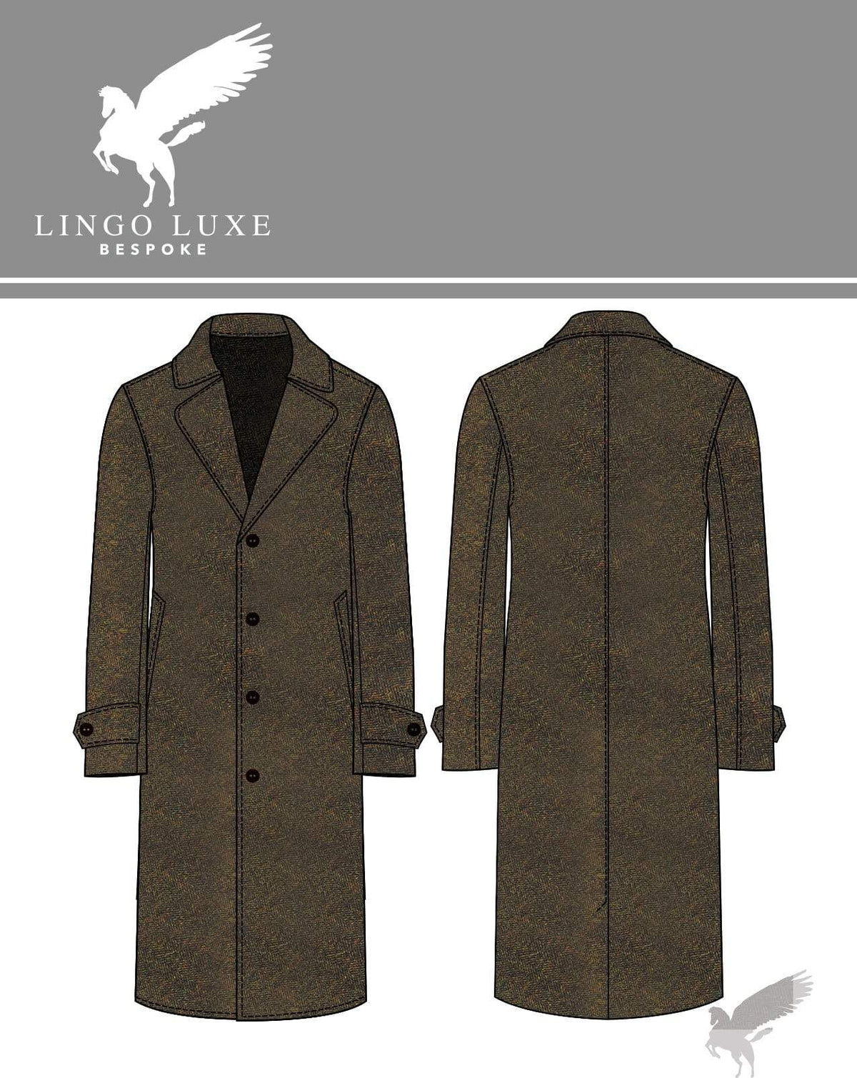 Outerwear | Lingo Luxe The Stately Overcoat | Rusty Herring-Lingo Luxe Bespoke
