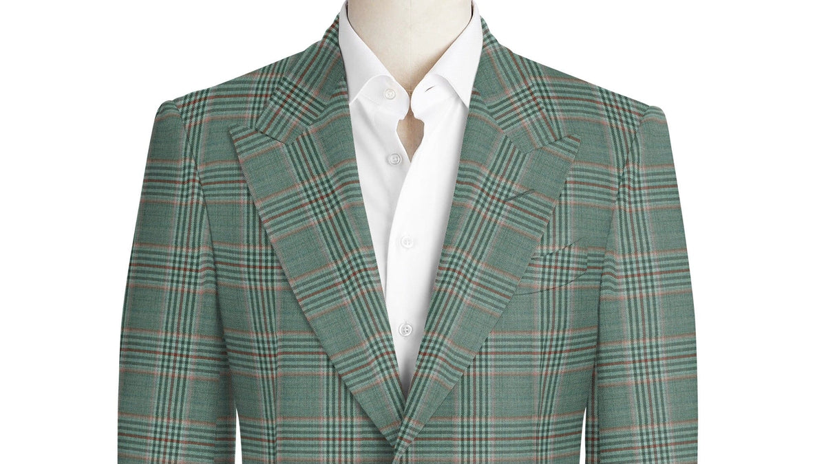 Pink & Red Check on Sage Jacket