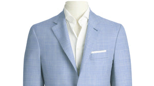 Powder Blue Melange Super 120's Suit
