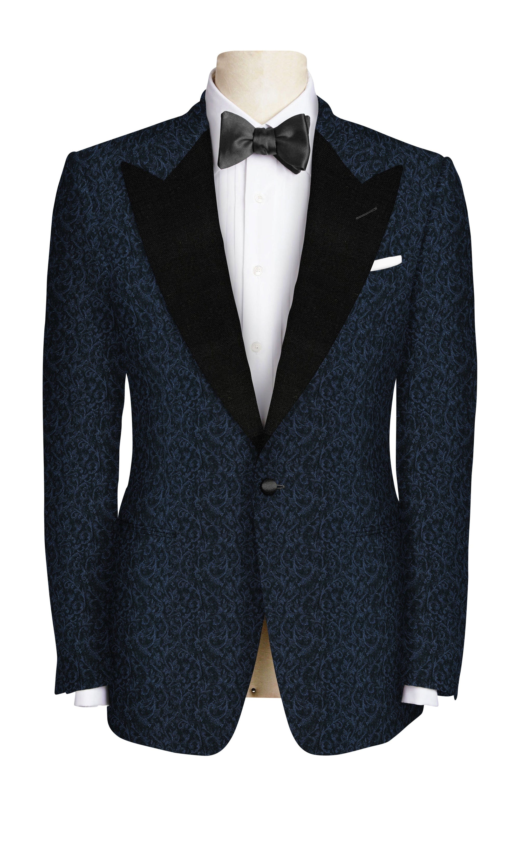 Sapphire Blue Jacquard Jacket