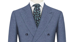 Slate Blue Melange Super 120's Flannel Suit