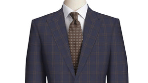 Taupe Check on Blue Super 130's Suit