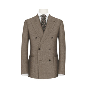 Taupe Melange Super 120's Flannel Suit