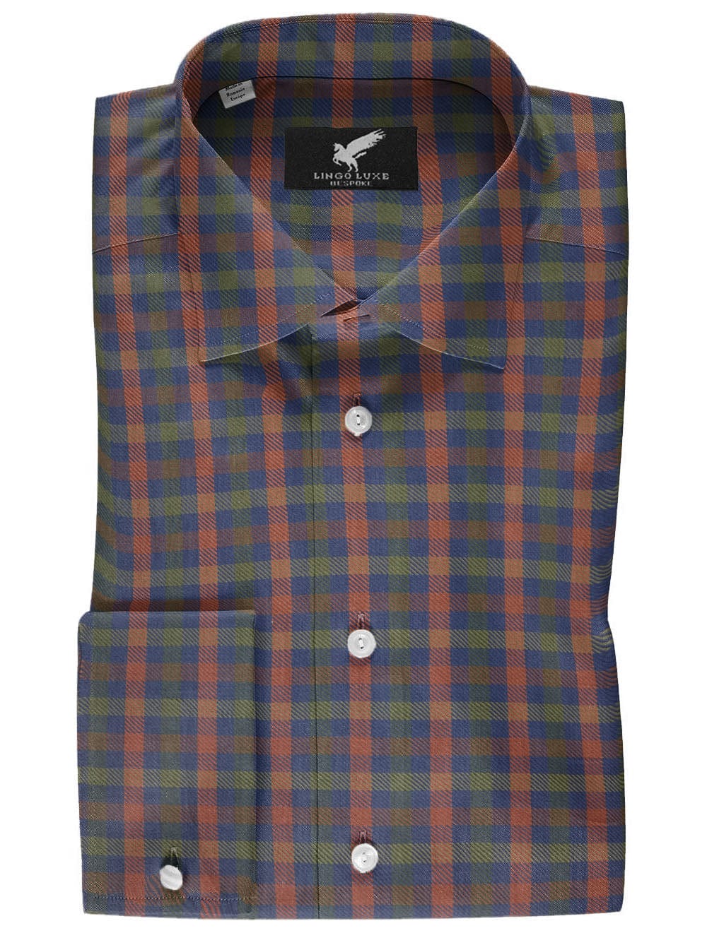 Navy Red and Green Gingham Shirt