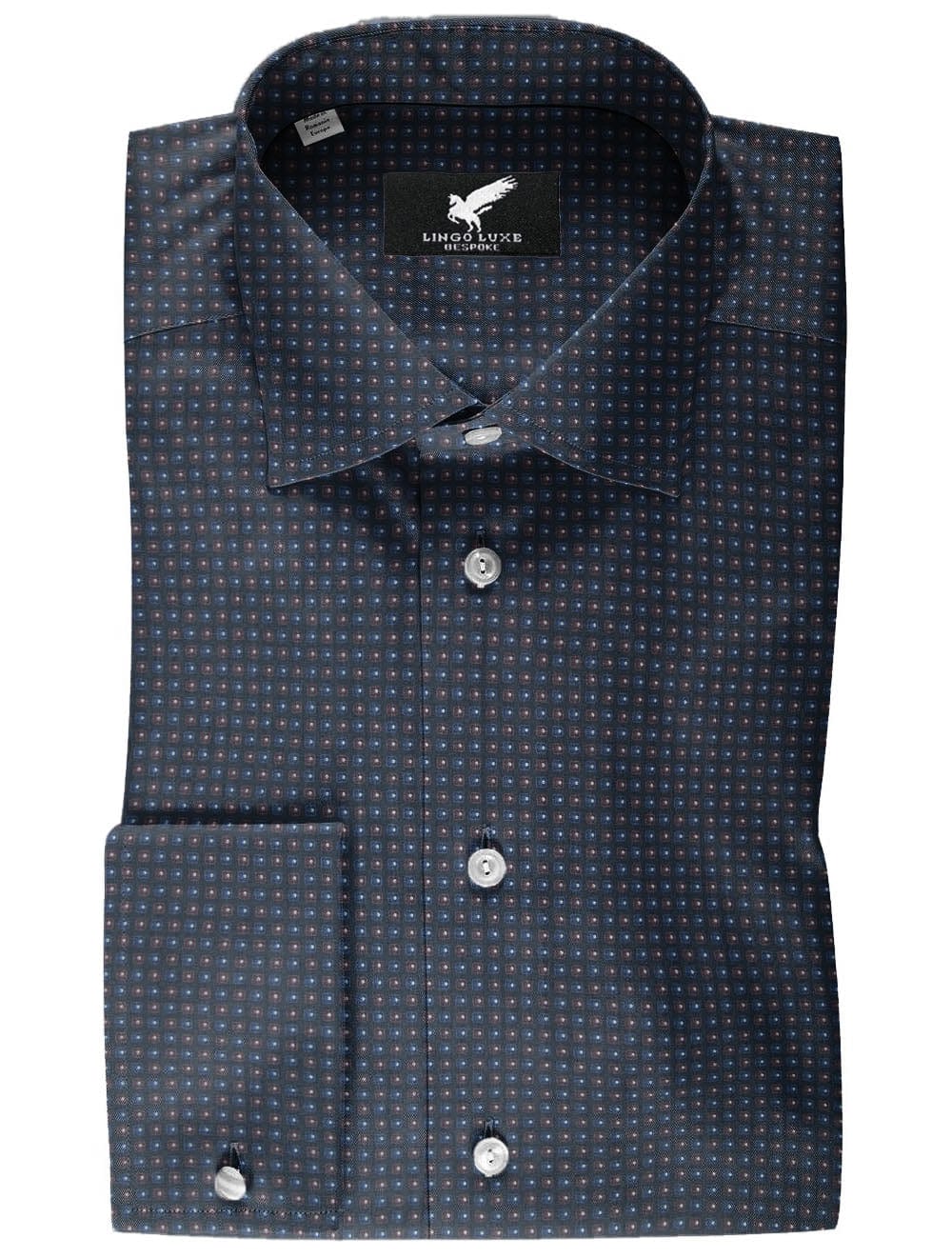 Navy Blue Fancy Print Shirt