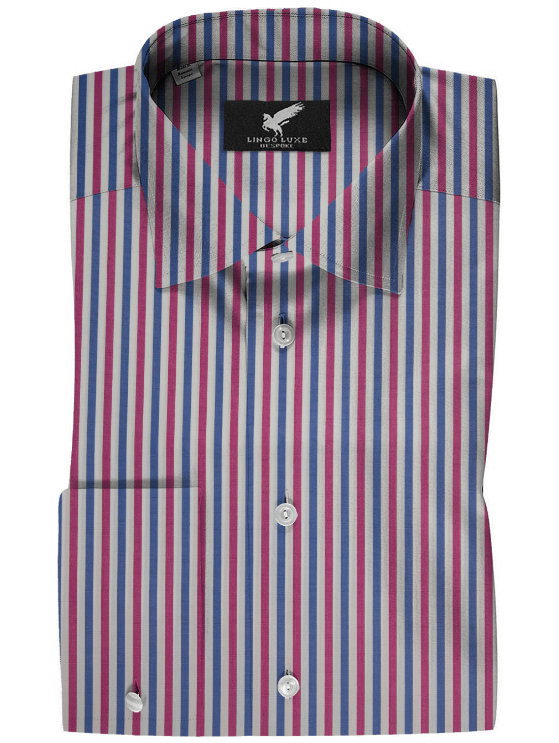 Royal Fuchsia and White Striped Shirt